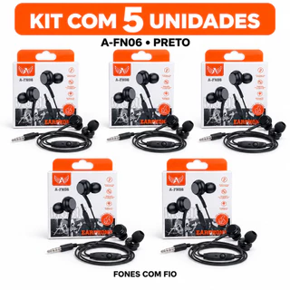 kit 3 5 10 FONE De Ouvido Com Microfone 1.2 metros H330/Altomex A-FN06