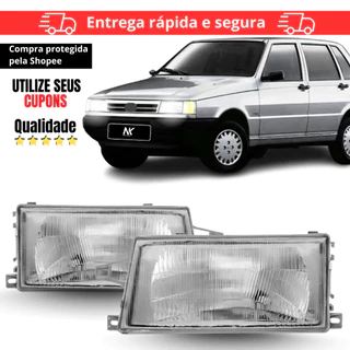 Par/Un Farol Dianteiro Uno 1991 1992 1993 1994 1995 1996 1997 1998 1999 2000 2001 2002 2003 Novo