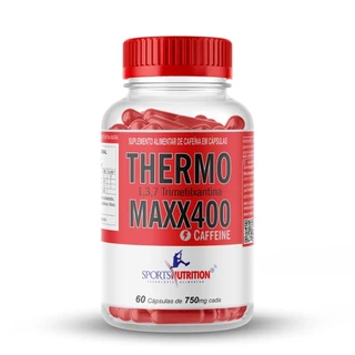 Termogênico Thermo Maxx 400 Caffeine Trimetilxantina - 60 cápsulas - Sports Nutrition