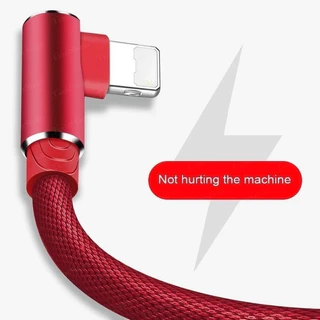 90 ° Cotovelo De Grau USB Náilon Trançado Carregador Rápido Cabo De Carregamento Compatível Para Apple iPhone Dados 1M 2