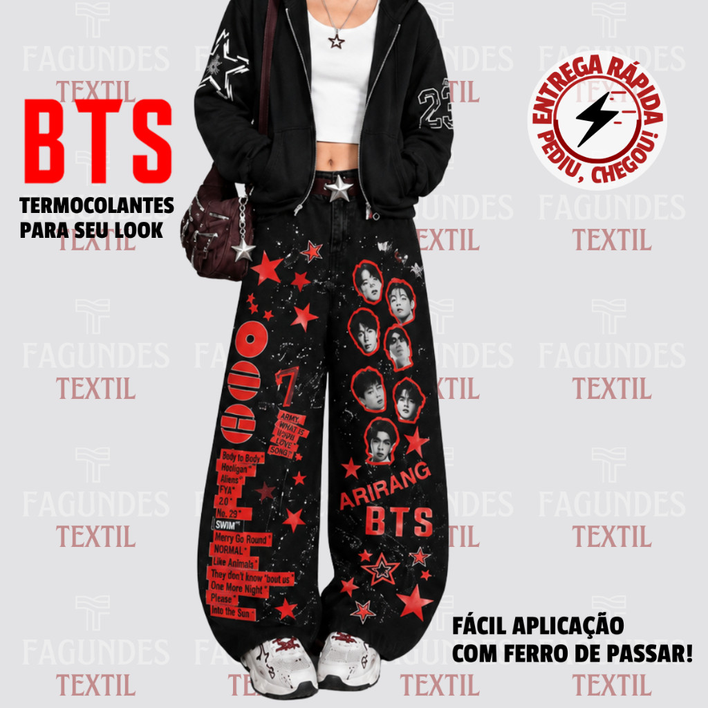 Kit adesivos termocolantes BTS World Tour