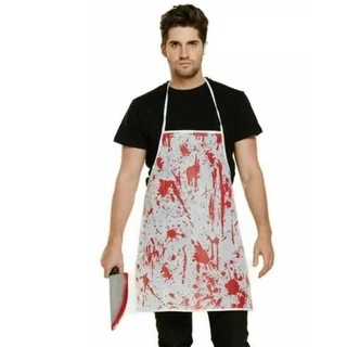 Avental Divertido Estampa Sangue Falsa – Fantasia, Halloween, Cozinha Temática