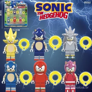 6 Pçs SONIC Lego Blocos De Construção Ultra Azul The Hedgehog Crianças Educacional Tijolo Brinquedo Compatível Com