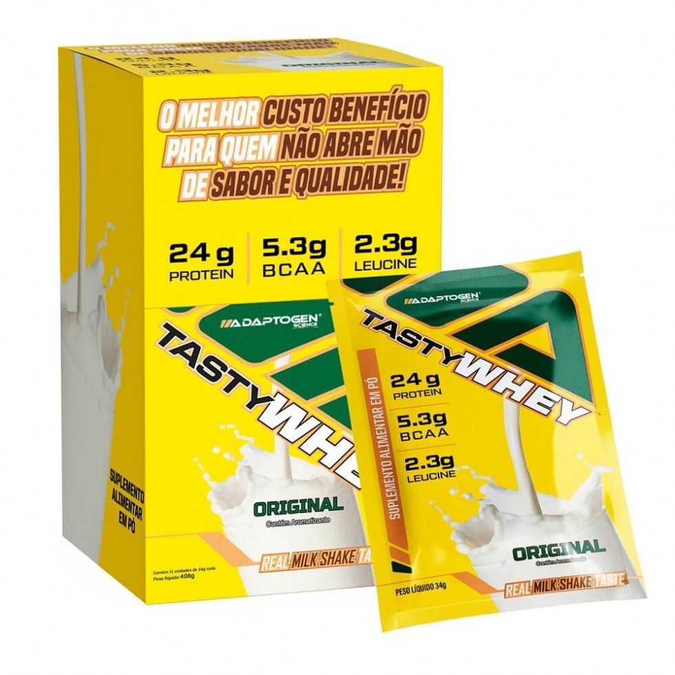 Tasty Whey Display Sachê - Sabor: Original (12 unid. 34g) | Shopee Brasil