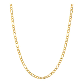 Correntinha Masculina Cordão Corrente Aço Inoxidável Dourada 3x1 60cm Masculino