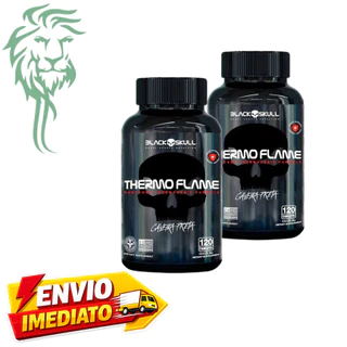 KIT 2 Thermo Flame 120tabs Termogênico Original Black Skull