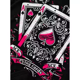 Camiseta Masculina Manfinity LEGND com Estampa de Ás de Espadas, Manga Curta e Gola Redonda Verão Cidade Envio Imediato.