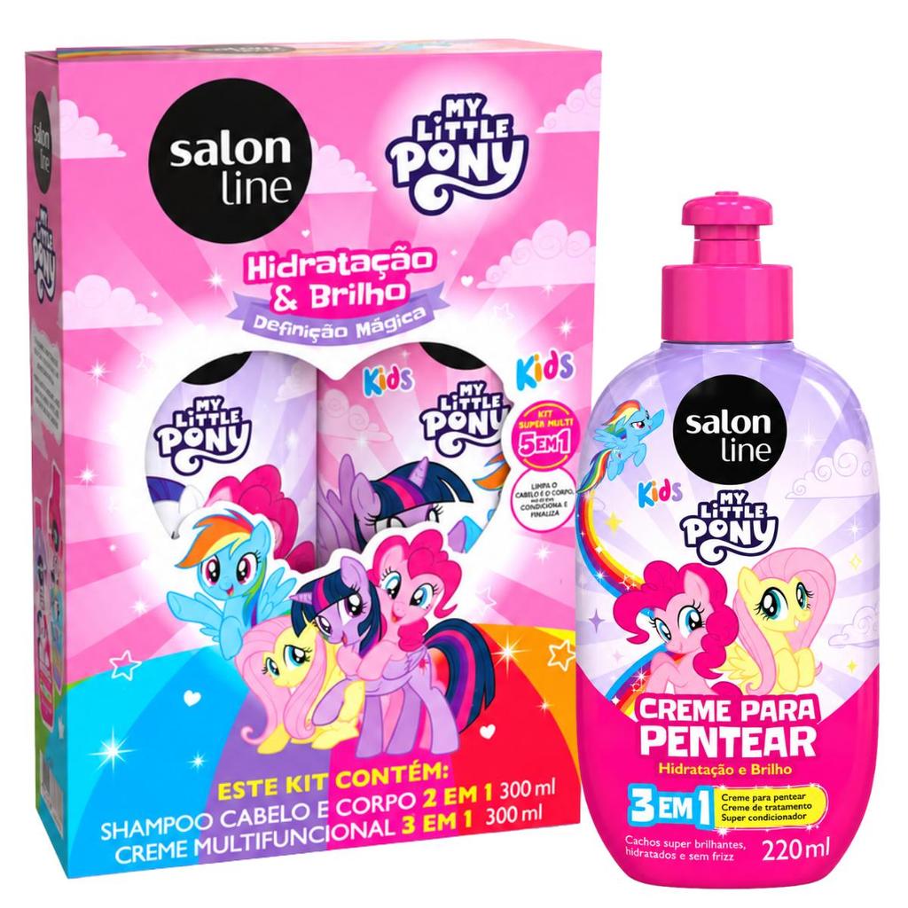 Kit Salon Line Kids My Little Pony: Shampoo e Creme Multifuncional ...