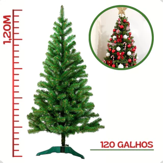 Árvore De Natal 1,20m 120 Galhos Pinheiro Verde Tradicional