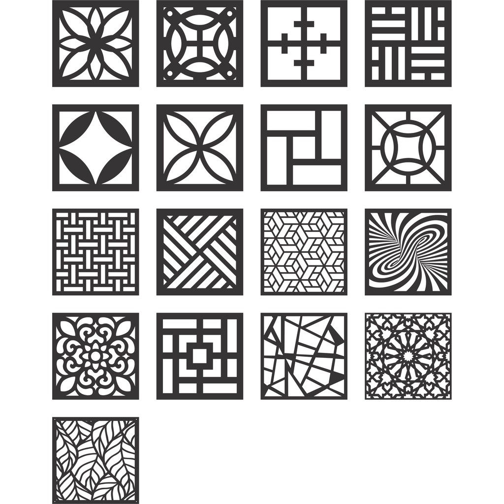 Painel MDF Premium Vazado Parede Cobogó 20 cm na Cor Preto Decoração Decorativo Unitário