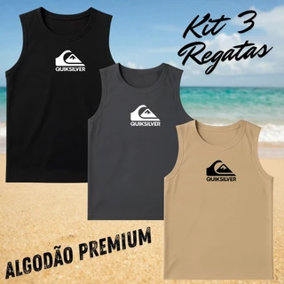 kit 3 Regatas Masculina Cavada Algodão Varias Cores Leve e Confortavel - SILVER 02