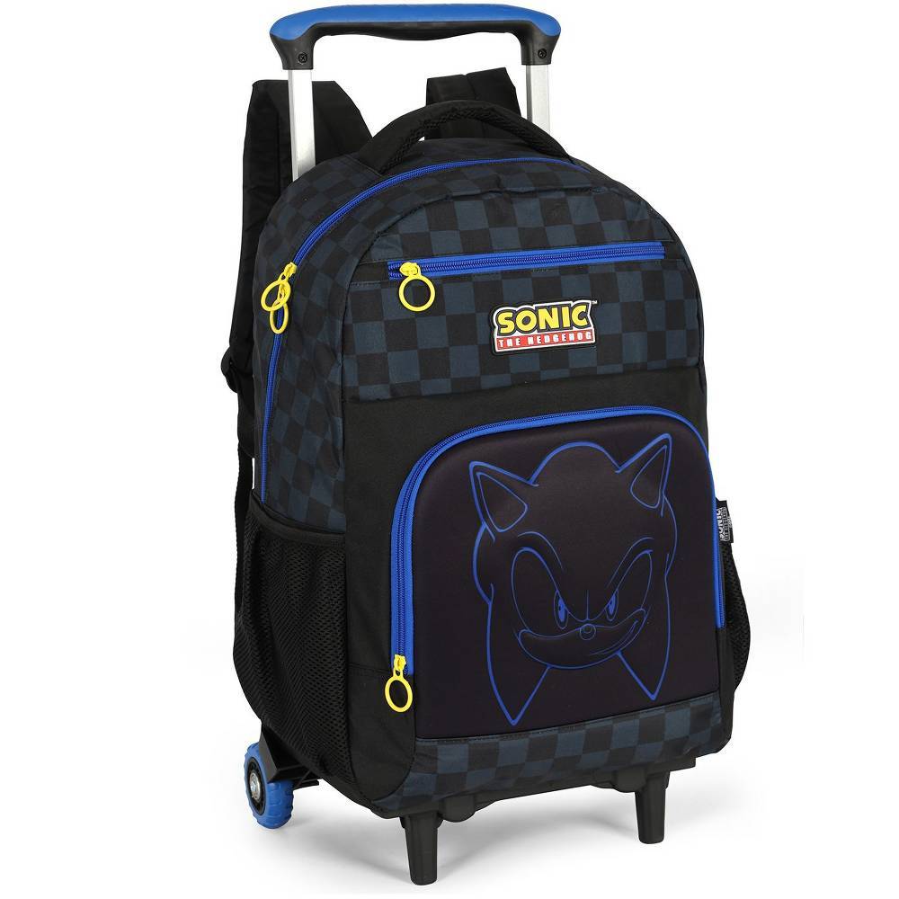 Mochila de Rodinha Sonic Speed G Relevo 3 Rodas Luxcel | Shopee Brasil