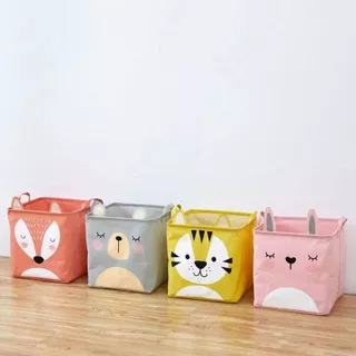 Cesto Dobrável Quardrado Organizador Multiuso Animal em Oferta na Shopee