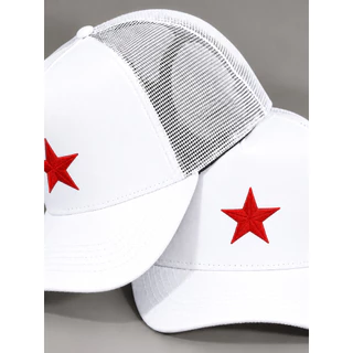Bone Vermelho Estrela Mão Truker Telinha Lu La.