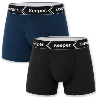 Kit 2 Cuecas Boxer Microfibra Antiassadura Conforto Elástico Aparente Keeper