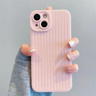 Capa De Telefone De Silicone Líquido Tecido 3D Compatível Com IPhone 17 16 15 14 13 12 11 Pro Max Plus À Prova De Choque