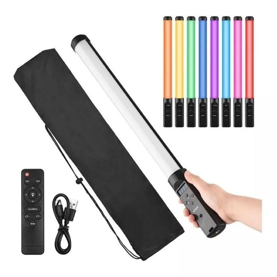 Bastão De Led portátil profissional iluminação Luz Rgb E Branco ...