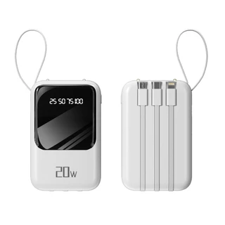 Carregador Portátil 10000mah con 4 cables de carga rápida Banco de energía digital LED-A6