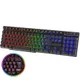 Teclado Gamer Semi-Mecânico USB Iluminação LED RGB Rainbow Anti-Ghosting Resistente a Água ABNT2 Ergonômico