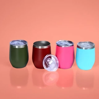 Ovo CopoTérmica 360ml Em Inox Com Tampa Acrílica Varias Cores