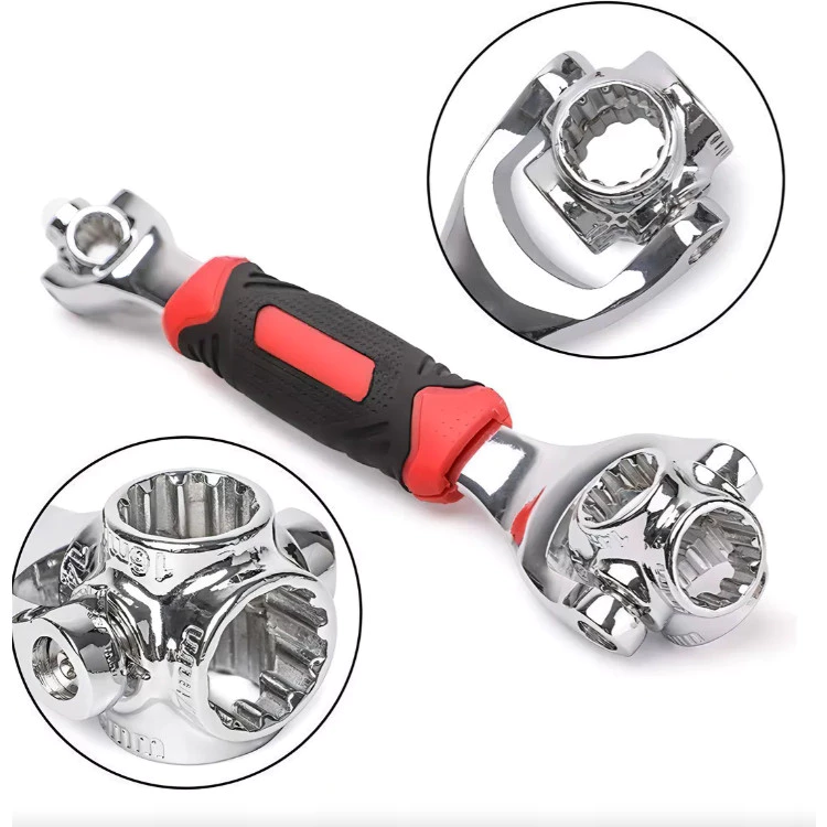 Chave Multifuncional 48 Em 1 360º Jogo ferramentas chave Soquete Universal 48 peças 8-19mm Universal Profissional - Imagem 4