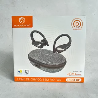 H'maston Fone De Ouvido Bluetooth 5,4 Sem Fio Tws Luz Led 15h RS53 UP Original Selo Anatel Promoção