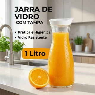 Jarra Decanter de Vidro 880ml – Elegância e Praticidade para Servir suas Bebidas.