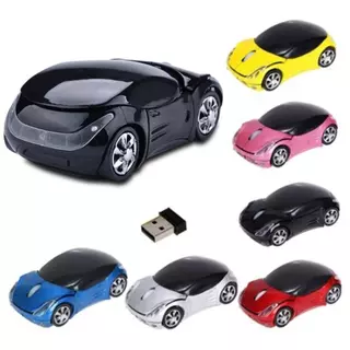 Rato Sem Fio Moda Jogo Portátil Carro Esportivo 2.4GHz Computador