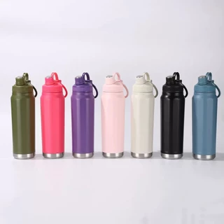 Garrafa Térmica 800ml em Aço Inoxidável com Canudo Retrátil, À Prova de Vazamentos e Longa Conservação de Temperatura