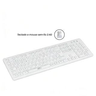 Teclado Sem Fio Aitek ATE-W11 ABNT2 Ç Para PC Notebook Office