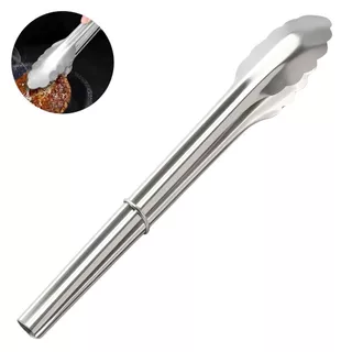 Pegador Pinça para Churrasco Saladas e Alimentos 33cm Aço Inox Dasshaus