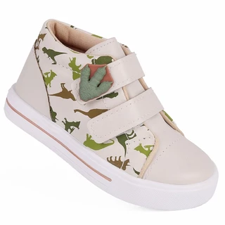 Tênis Infantil Menino Cano Médio Dinossauro FanClub Off White