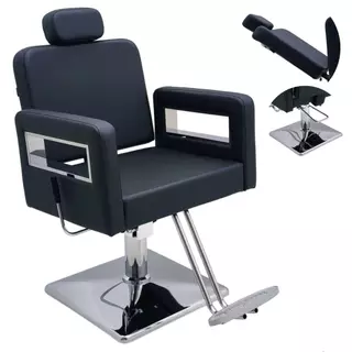 Cadeira Barbeiro Poltrona Salão Supreme Reclinavel Quadrada em Oferta na Shopee