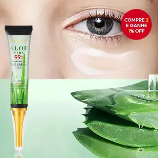  Creme para Olheiras de Aloe Vera Ácido Hialurônico - Tratamento Hidratante Multiefeito Hipoalergênico