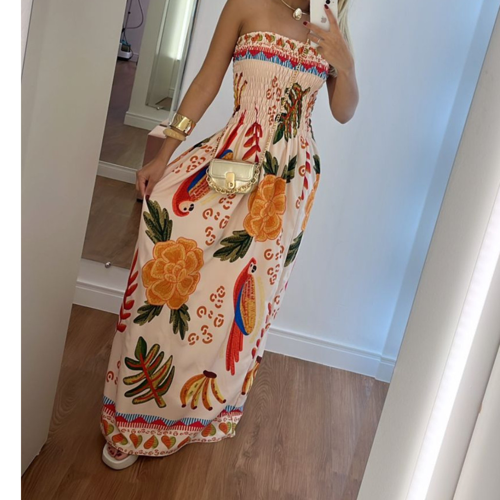 Vestido Tomara que Caia Com Elastex