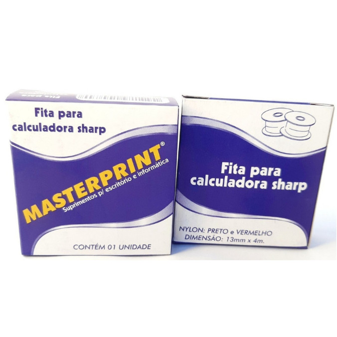 Fita Para Calculadora Sharp 13mmx4m Masterprint | Shopee Brasil