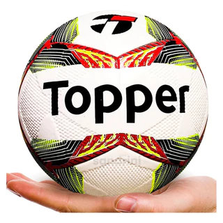 Bola De Futebol De Campo Slick 24 Tecnofusion Multicor Topper Branco, Vermelho, Preto E Neon