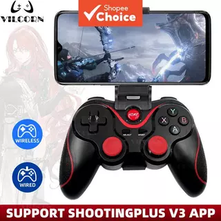 Gamepad Sem Fio X3 com Adaptador OTG, Suporte para Celular, Controle Ergonômico para Smartphone Android, PC e TV