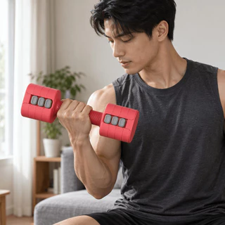 Halter Ajustável 5kg Emborrachado de Ferro Fundido para Musculação Treino em Casa Fitness