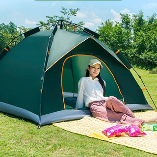 Barraca Camping 210*210*135cm Portátil A Prova D'agua Barraca De Acampamento 4 Pessoas De Praia em Oferta na Shopee