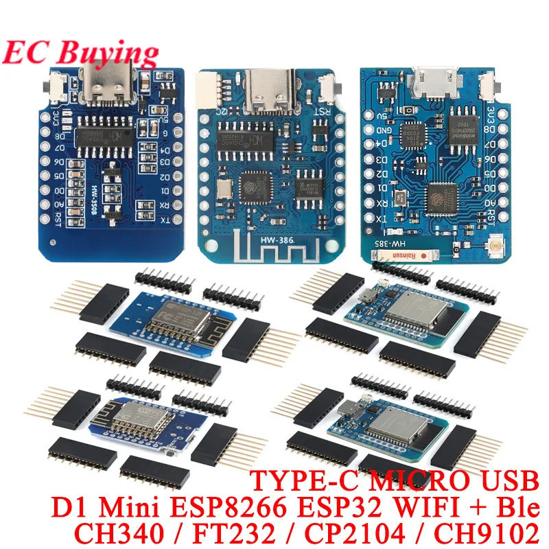 ESP32 D1 Mini Nodemcu WiFi Module + Bluetooth Internet Development