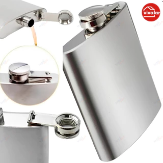 Whiskeira de Bolso 230ml Aço Inox Impermeável Portátil Ideal Para Rum Vodka e Destilados