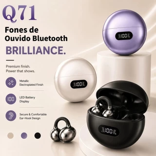 Fones Q71 Sem Fio Bluetooth com Microfone, Compatível com Android e iOS, Ideal para Jogos e Treinos.