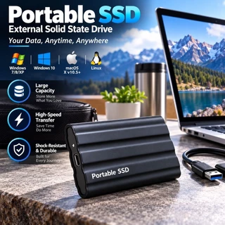 Unidade De Estado Sólido De Alta Velocidade SSD Externo Portátil De 4TB Tipo-C USB 3.2 NVMe Expansão De Armazenamento Pa