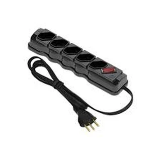 Filtro De Linha 5 Tomadas Bivolt 1m Preto Economico Ilumi em Oferta na Shopee