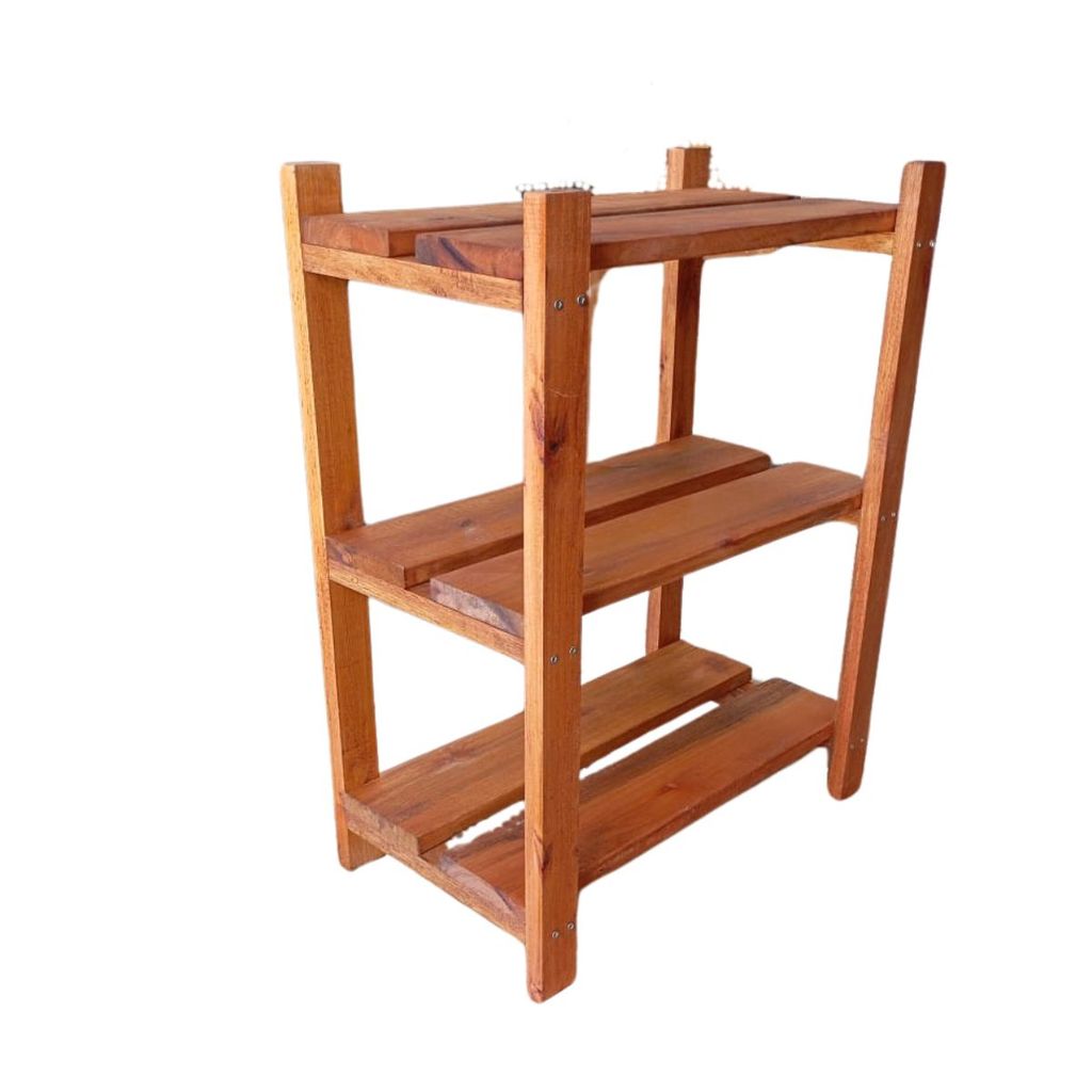 Estante Modular 3 Prateleiras Madeira Maciça 65x50x29 cm L12cm