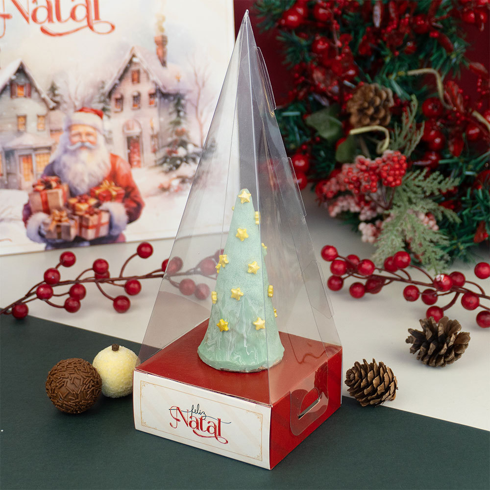 Embalagem para cone de natal com tampa, Vila Noel - 10un | Shopee Brasil