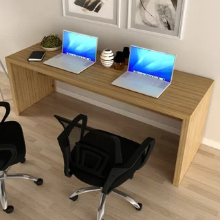 Escrivaninha Mesa Escritório 2 Lugares 180cm ME4185 Amendoa