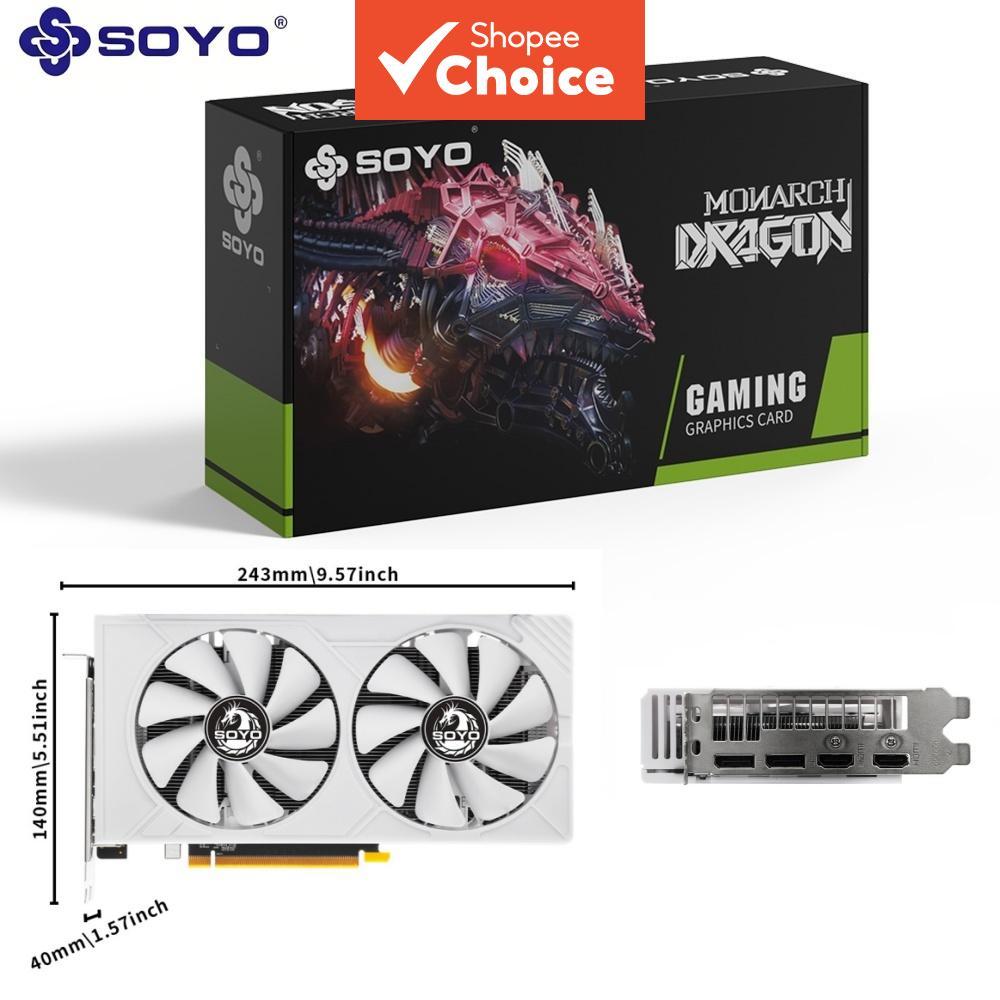 SOYO Nova placa de vídeo RX580 8G GDDR5 de alto desempenho jogos suaves e saída estável