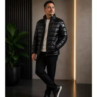 Jaqueta Puffer Masculina Metalizada Bobojaco Premium
